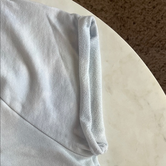 GAP Lounge Set Medium Shirt/ Small Shorts Pastel Blue & White Tie Dye Drawstring - Picture 8 of 14